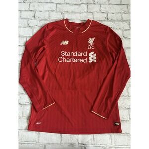 LIVERPOOL 2015 2016 HOME FOOTBALL SHIRT SOCCER JERSEY NEW BALANCE Long Sleeve M